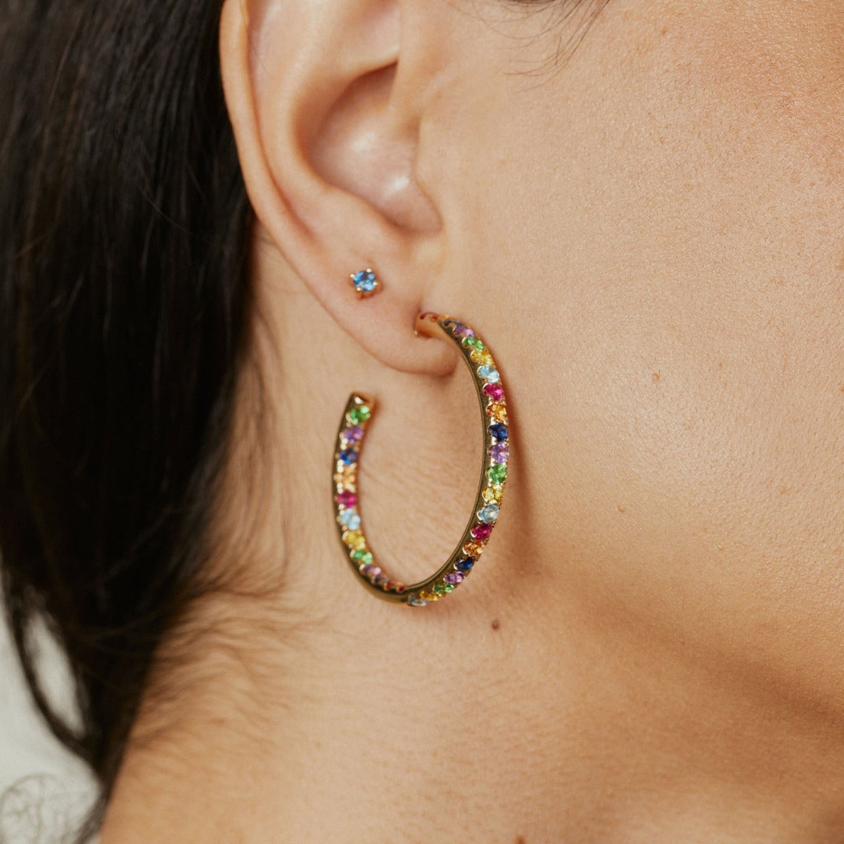 Gemstone Hoop Earrings – Forever Today by Jilco